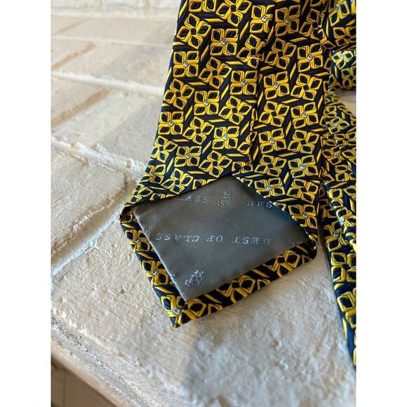 Robert Talbott Best of Class Van Boven Men's Tie Yellow 100% Silk - Picture 5 of 7